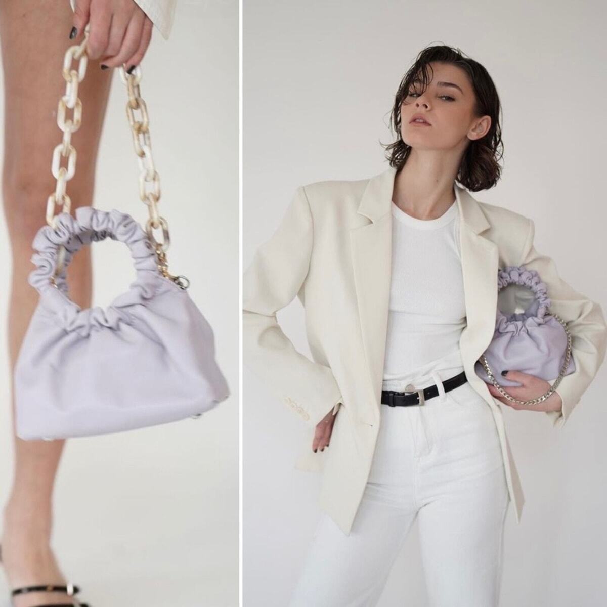 NWOT Verafied New York Lilac Cloud Shoulder Bag with Marble NWOT Verafied New York Lilac Cloud Shoulder Bag with Marble