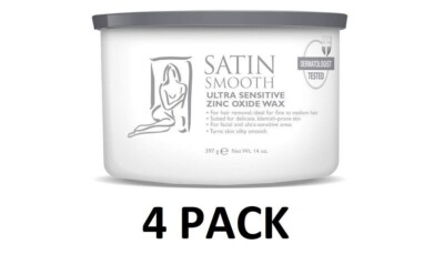 Satin Smooth Ultra Sensitive Zinc Oxide Wax 14 oz. (4 Pack)