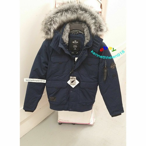 HOLLISTER HOMBRE ABAJO BOMBER CHAQUETA ABRIGO TAMAÑO MEDIANA |