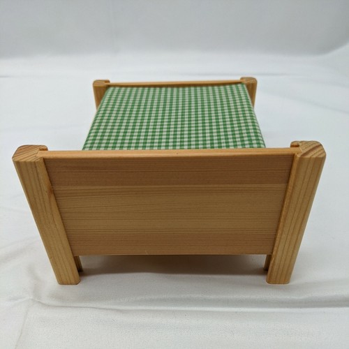 Vintage X-Acto The House Of Miniatures Double Bed Green Plaid Matress For Dolls - Picture 5 of 10
