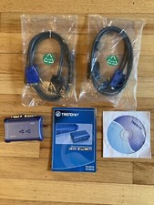 TRENDnet 2-Port USB KVM Switch Kit TK-207K Cables Included NEW Tested Works