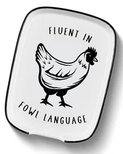 Funny Chicken Large Spoon Rest for Stove Top Ceramic Spoon Holder for Kitchen...