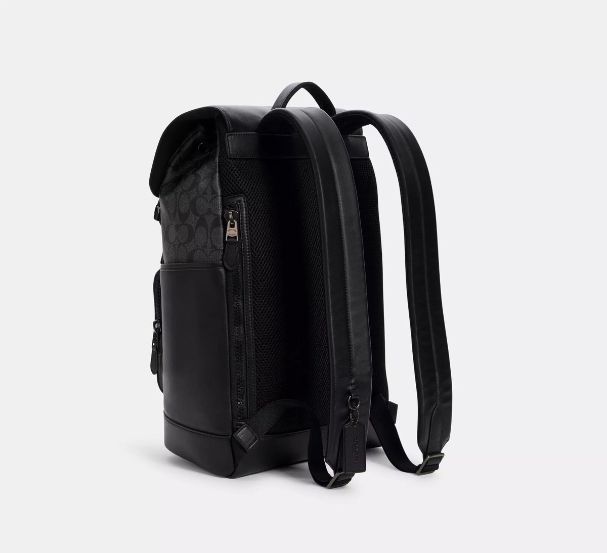 Coach TRACK BACKPACK SIGNATURE Canvas / C2712 / Charcoal Black 