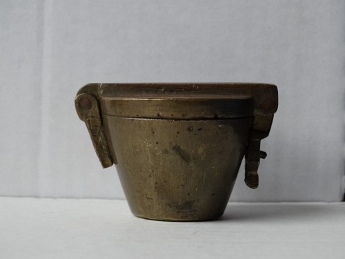 Antique (~18th c) Spanish Solid Brass Lidded Case, for Nested Weigth Set Medical - Picture 18 of 20