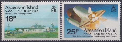 F-EX40738 ASCENSION MNH 1989 NASA END OF ERA SHUTTLE ATLANTIS AVION AIRPLANE.