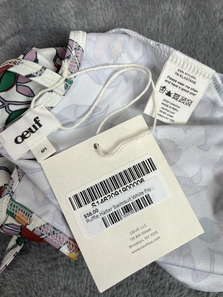 NEU Oeuf 6m Baby Rüschen Badeanzug Blume Floral Nylon - Bild 3 von 3