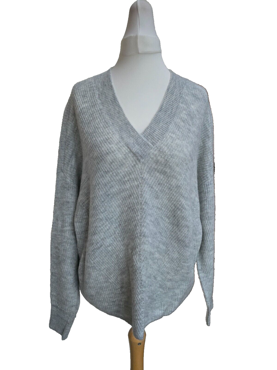 JOHN Grey Knit Slash Long Sleeve Top 【公式通販】