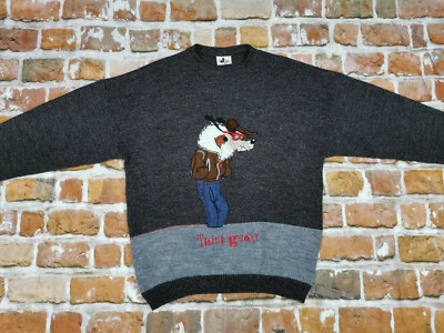 WALT DISNEY COMPANY Vintage USA Pull Comic Goofy Chien Laine Gr :XL comme Neuf - Photo 1/4