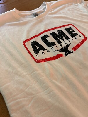 New Wile E Coyote splat ACME corporation looney  logo 2-sided  cotton tee 2XL