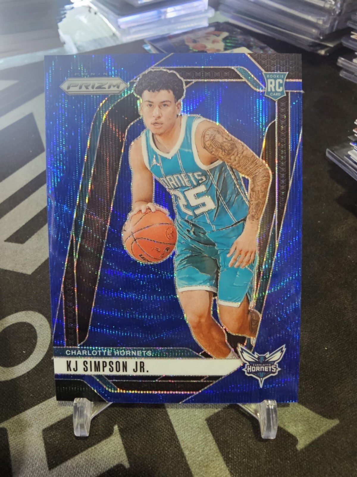 2024-25 Panini Prizm KJ Simpson JR. #247 Blue Wave Prizm 112/125 RC!