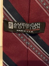 AMERICAN EDITION 100% Polyester Mens Tie Made In USA