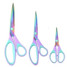 Craft Scissors Set of 3 pack, Sharp Rainbow Titanium Coating All Purpose Scis...