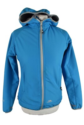 TRESPASS Blue Windbreaker Jacket size XS Womens Full Zip Softshell Outdoors