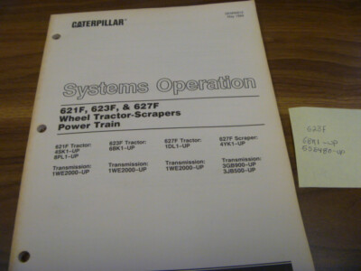 CAT Caterpillar 621F 623F 627F Tractor Power Train Op Service Repair ...