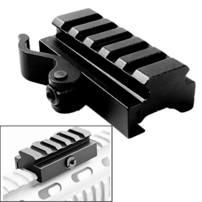 5 Slots QD Quick Release Riser Rifle Scope Mount For 20mm Picatinny Rail Base