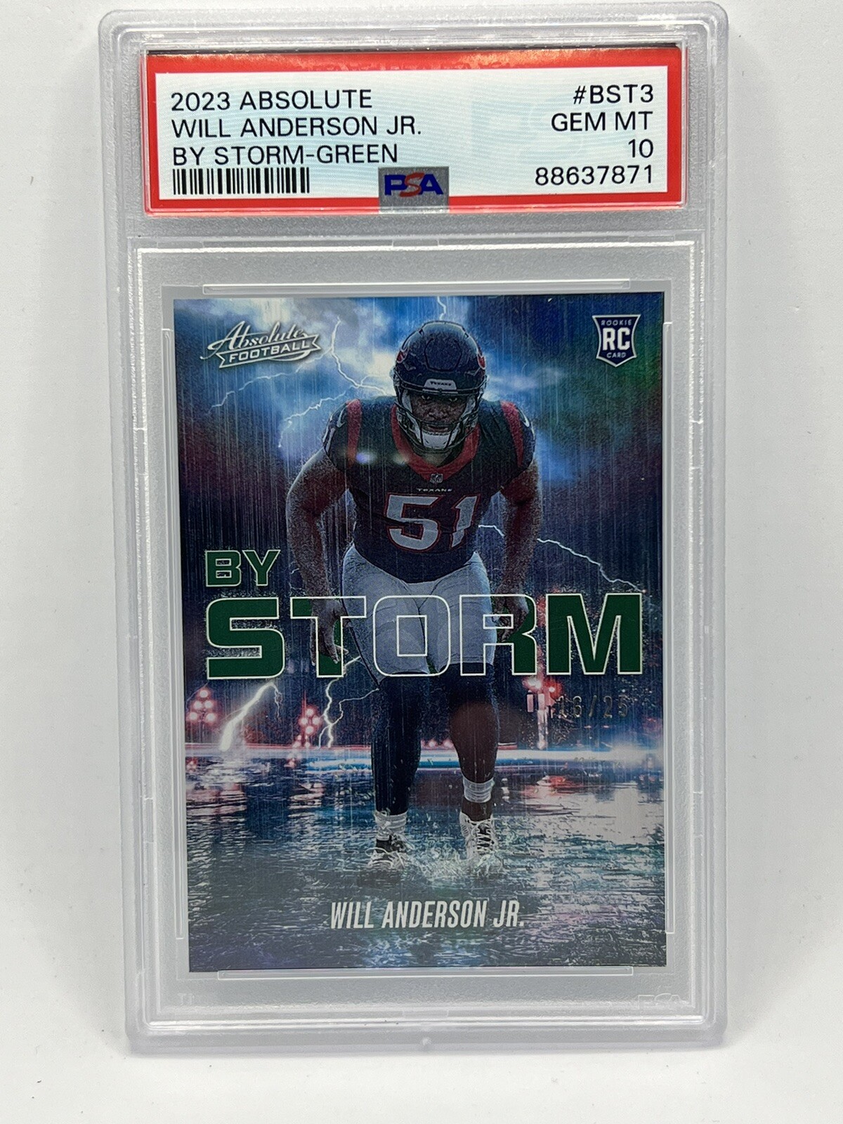 Will Anderson Panini Absolute By Storm #BST3 Green