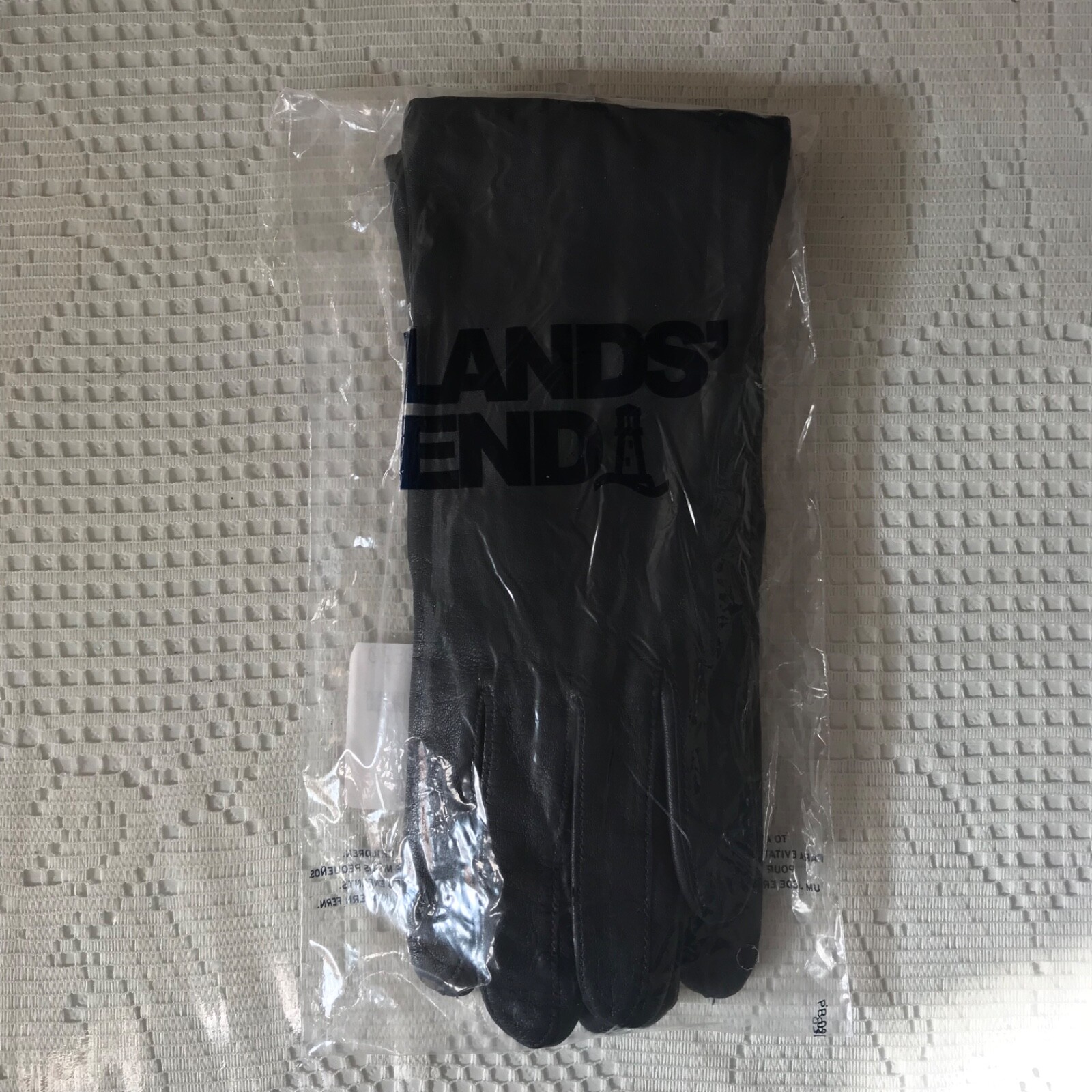 LANDS' END NEW Women's EZ Touch Screen Cashmere Lined Leather Gloves