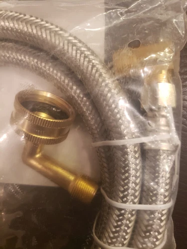 Proflo PFXSD6C60ET Stainless Steel 3/8" X 60" Dishwasher Supply Connector Kit - Picture 4 of 6