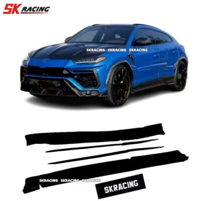 Fits For 2018-2022 Lamborghini Urus Gloss Black Sideskirts Side Skirt Lip Cover