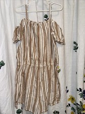 Oshkosh B  gosh Girls Size 10 Striped Off Shoulder Romper