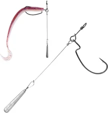 Jika/Tokyo Rig (10/12 Pcs) - Drop Shot Style Fishing Rigs with Weedless EWG Hook