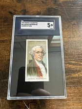 1924 ITC Leaders of Men Tobacco Ogden's Back George Washington #46 SGC 5 Graded
