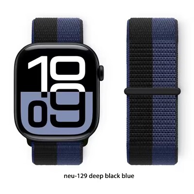 Nylon Loop Ersatz Sport Armband für Iwatch Apple 38-49 Ser 11 10 9 8 7 6 SE 5-1