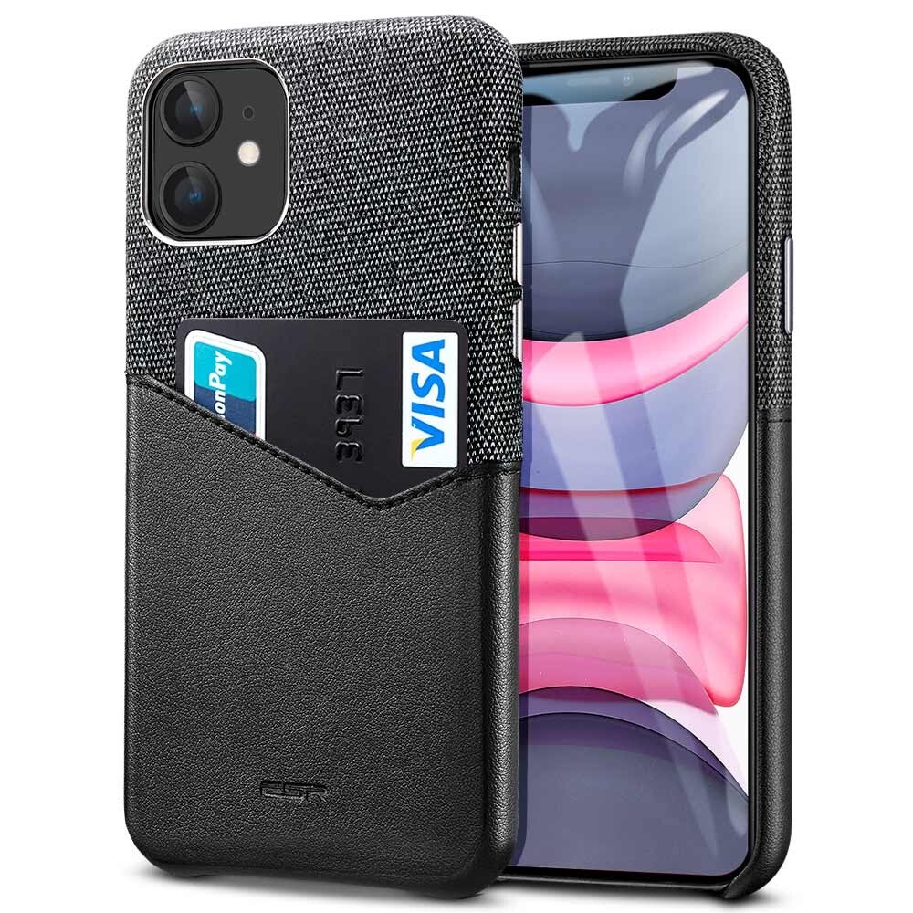 ESR Premium Metro Case Card Slot Fabric PU Leather iPhone 11