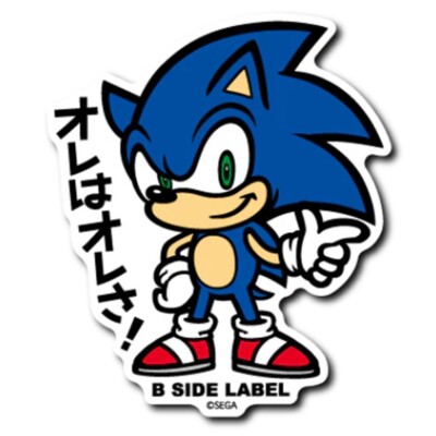 Sonic The Hedgehog x B-Side Label Sticker Sonic B Waterproof Sega