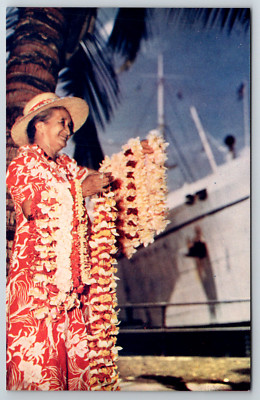 c1960s Aloha Diamond Head Lei Hawaii Berkeley California Postcard