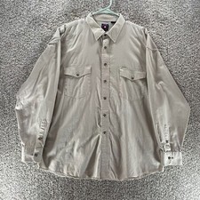 Vintage Panhandle Slim Western Shirt Mens Extra Large Tan Pearl Snap Workwear