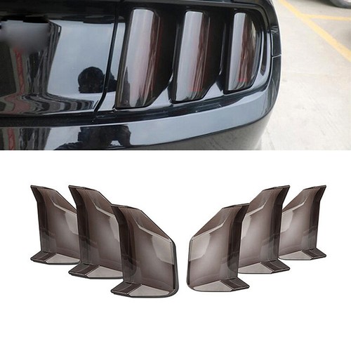6PCS Rear Tail Lamp Cover Guard Trim Set Smoke Black For Ford Mustang 2018-2022