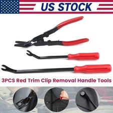 3Pcs Car Trim Clip Upholstery Removal Tool Door Panel Fastener Pin Pliers Puller