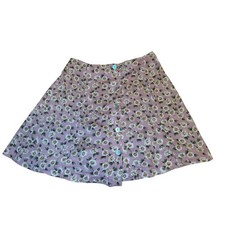 Vintage Byer California Pink Daisy Floral Button Front Skort Made in USA Size 7