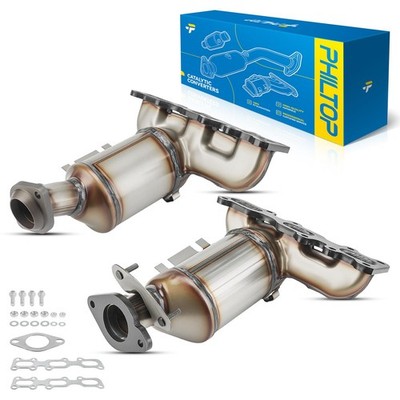 PHILTOP Left and Right Catalytic Converter Kit Fit For 2013-2019
