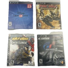 PS3 Racing Game Lot Gran Turismo 5 MX vs ATV Supercross Ski-Doo Disney 4pc CIB