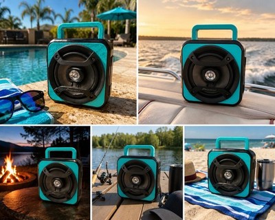   Custom Handmade Portable Bluetooth Speaker Boom Box W/ Amplifier Great Range