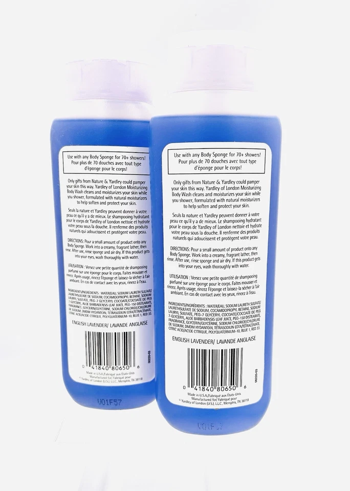 Lote de 2 Jabones Corporales Hidratantes de Lujo Lavanda Inglesa Yardley of London 12 OZ Foto 2 de 2