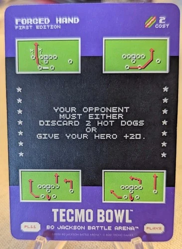 2026 Bo Jackson Battle Arena Tecmo Bowl Forced Hand Play PL11 SSP