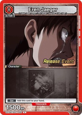 Eren Jaeger Release  - UEPR /AOT-1-090 NM - Union Arena