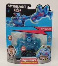 Mr Beast Lab Heroes Stretchy Hero Hypercharged Blue Panther 5" Action Figure New