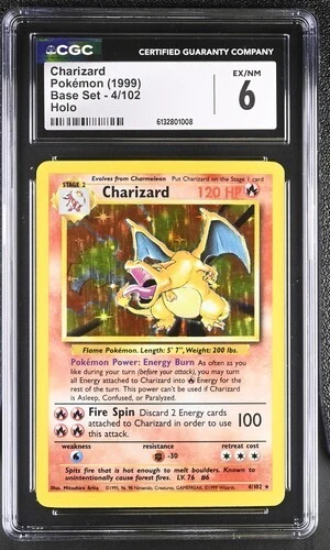 Pokemon TCG Charizard 004/102 Base Set Holo CGC 6