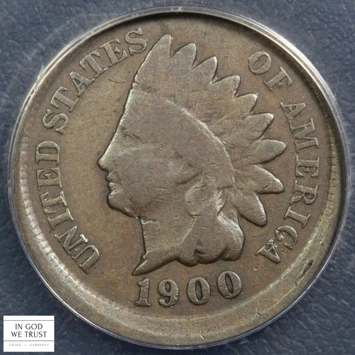 1900 Broadstruck Mint Error Indian Head Copper Cent 1C ANACS G 06