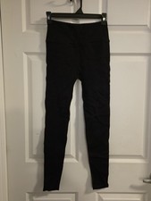 Fabletics High-Waisted Seamless Rib Leggings High Rise Moisture Wicking Black S