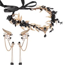 Halloween Renaissance Fairy Accessories Set, Elf Headpiece Gothic