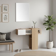 Composizione Ingresso Efes rovere bianco con specchio