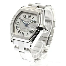 CARTIER ROADSTER LM W62000V3 38mm SS Silver Dial Automatic Date #C537