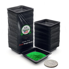 Black Weigh Boats 10mL  Small Square Anti-Static Weigh Boats with Easy-Pour Cor
