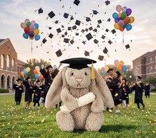JELLYCAT GRADUATION BASHFUL BUNNY AUTHENTIC