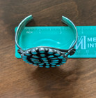 Native American Vintage Turquoise Cluster Cuff Sterling Silver Bracelet  aLi — photo 3